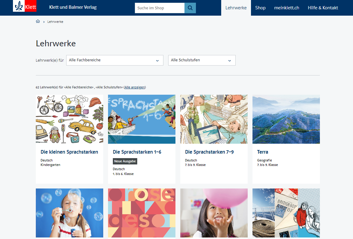 Einstiegs Guide klett Lehrwerksübersicht