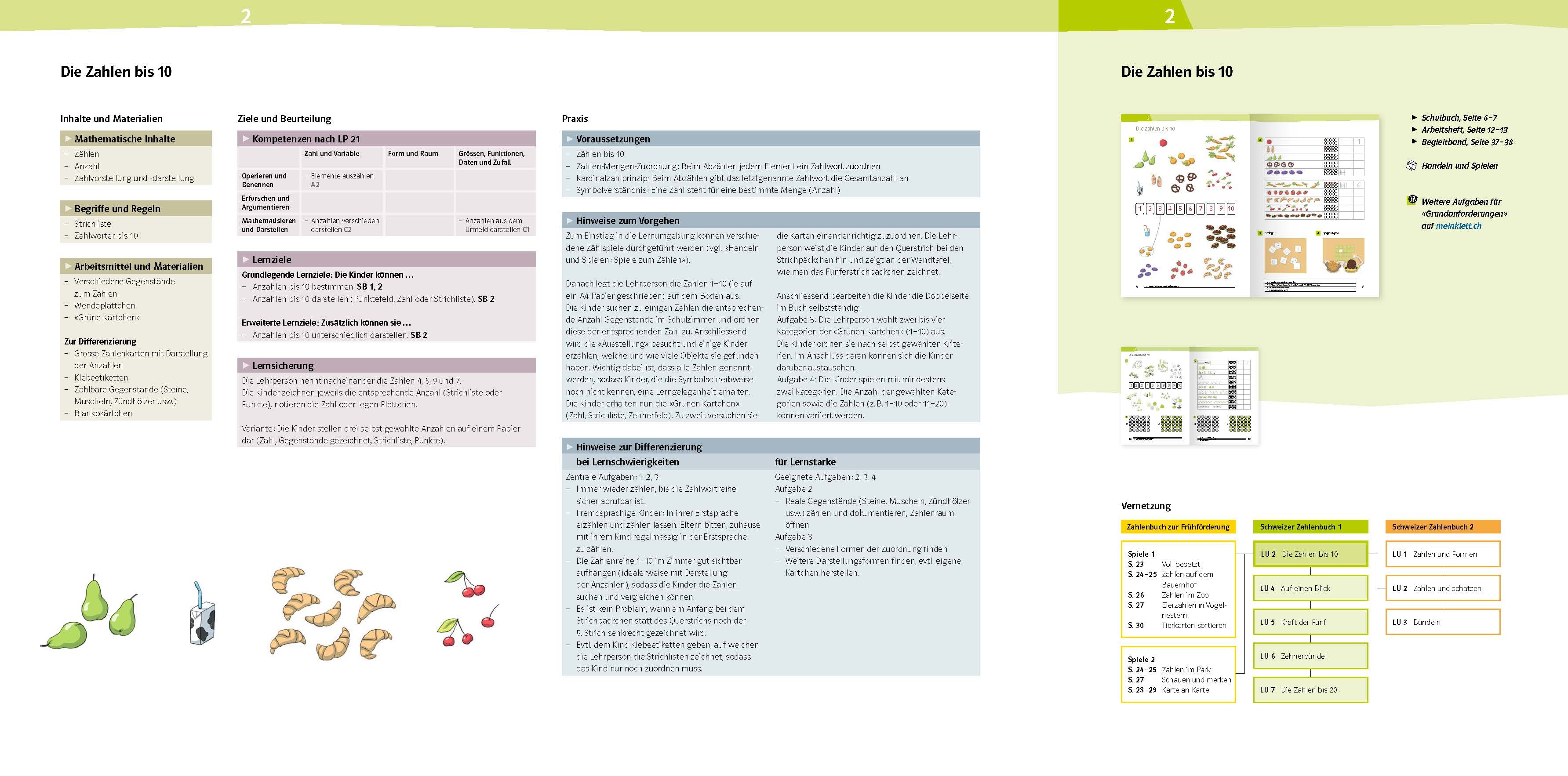 Schweizer Zahlenbuch 1 Begleitband Lernumgebung 2 978 3 264 84703 1 klett und balmer