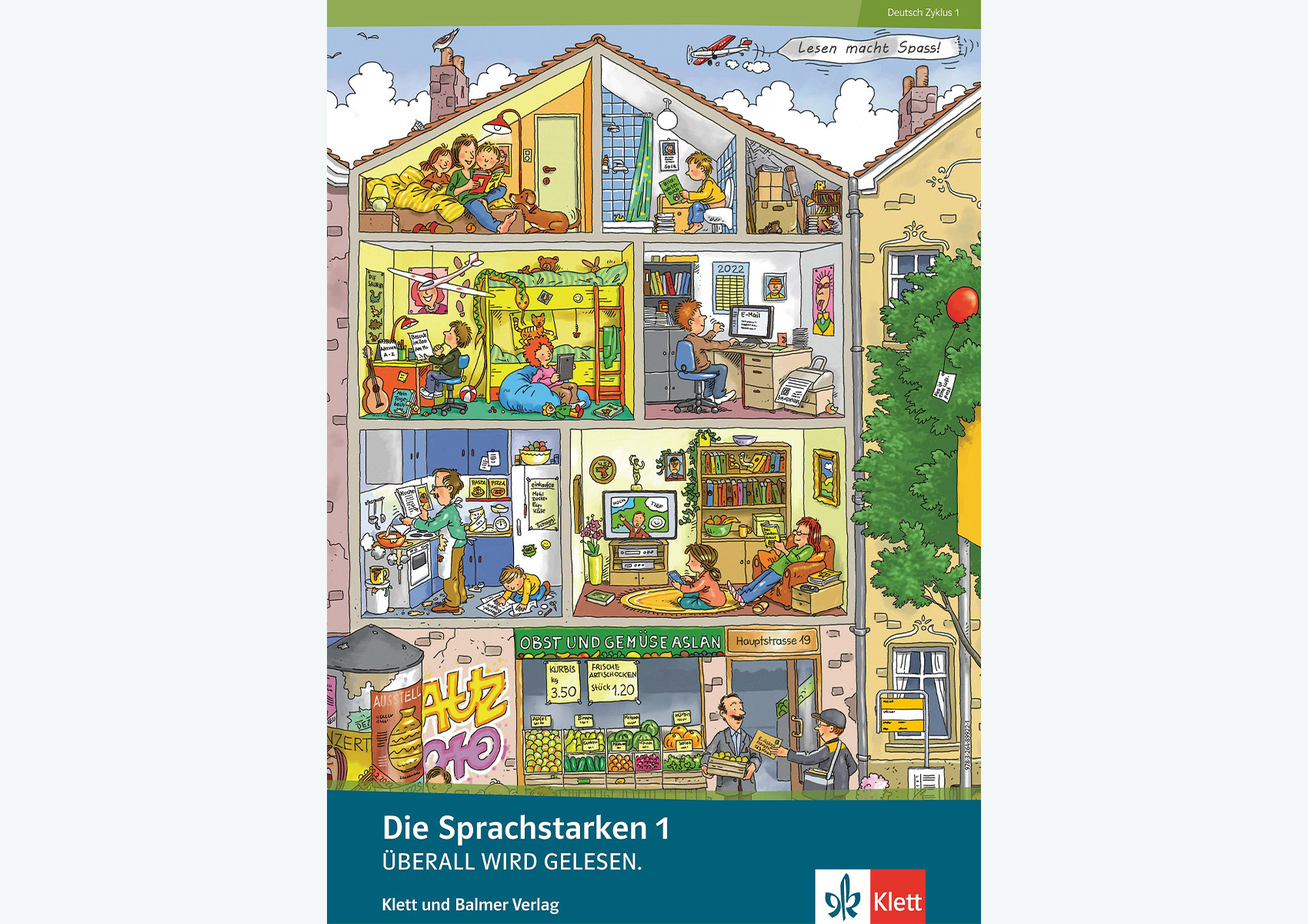Sprachstarken 1 Plakat Überall wird gelesen