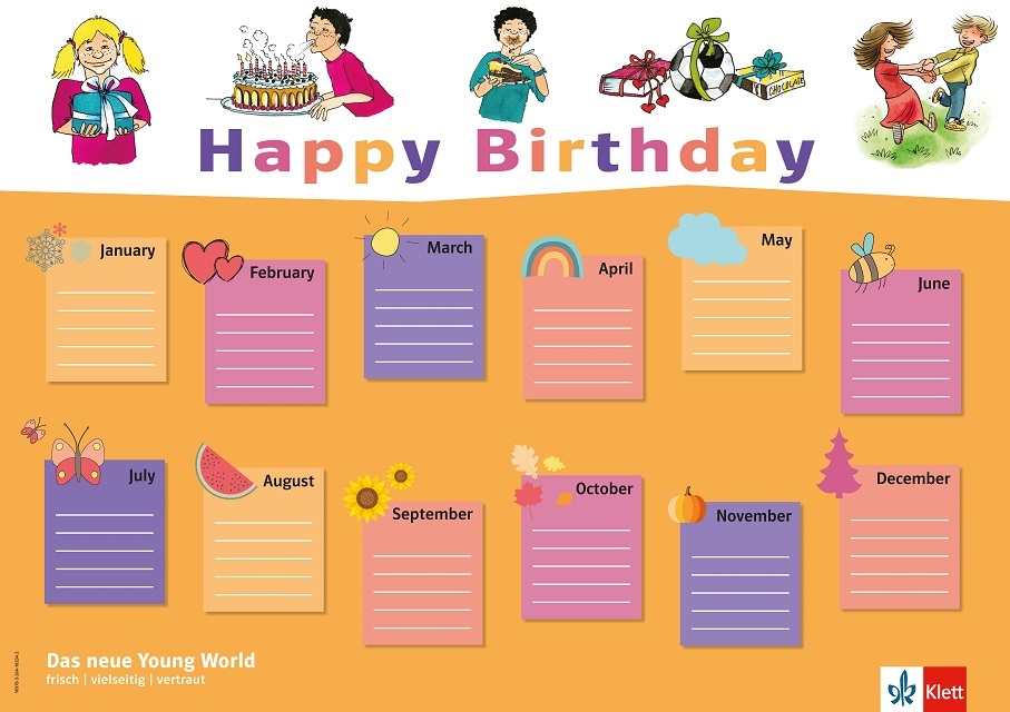 Young World Geburtstagskalender W978 3 264 10334 2