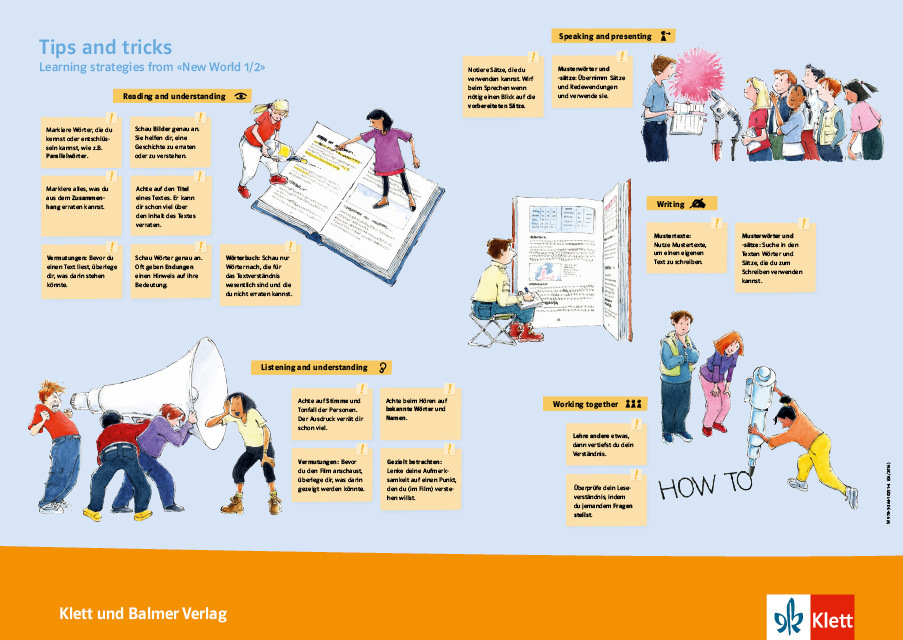 Plakat learning strategies new world klett und balmer